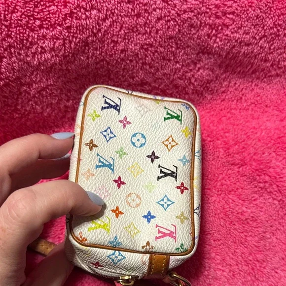 Louis Vuitton White Multicolor Monogram Wristlet - Picture 8 of 11
